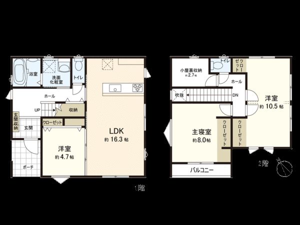 安養寺1丁目 戸建 間取図(平面図) 安養寺1丁目 戸建 間取図(平面図)