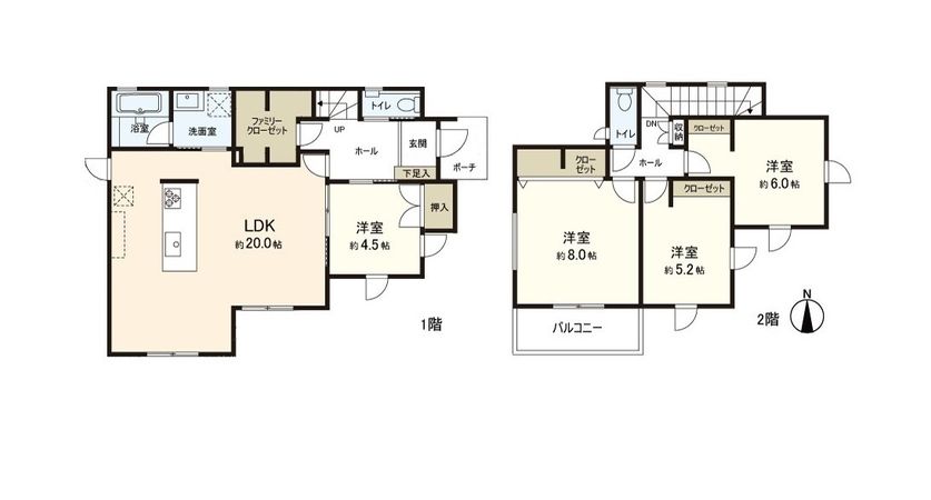錦ケ丘1丁目 戸建 間取図(平面図) 錦ケ丘1丁目 戸建 間取図(平面図)
