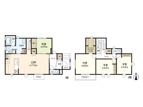 錦ケ丘1丁目 戸建 間取図(平面図) 錦ケ丘1丁目 戸建 間取図(平面図)