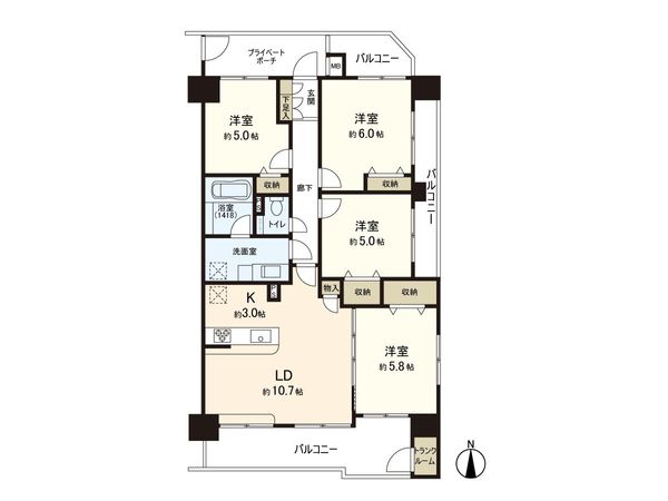 ダイアパレス萩野町Ⅲ 間取図(平面図) ダイアパレス萩野町Ⅲ 間取図(平面図)