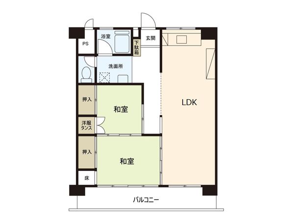 大志マンション五橋 間取図(平面図)