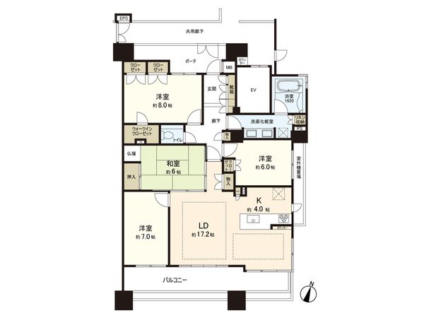 プラウド錦 上杉通 間取図(平面図) プラウド錦 上杉通 間取図(平面図)