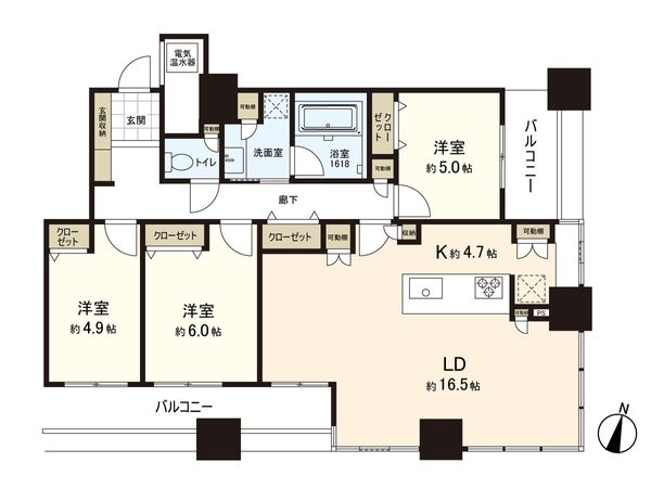 パークハウス仙台五橋タワー 間取図(平面図)