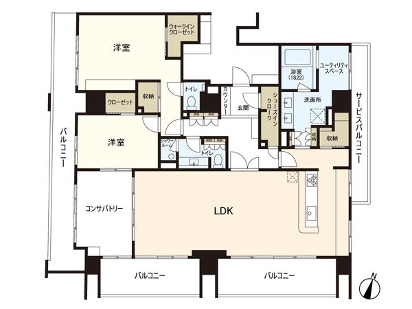 シエリアタワー仙台青葉通 間取図(平面図)