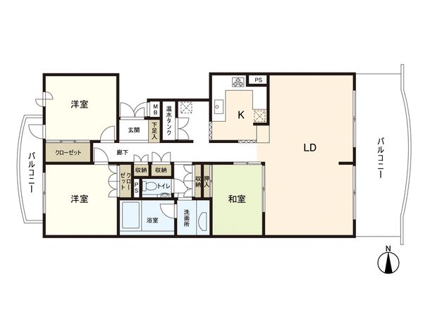 スカーラヒルズ仙台 ガーデンウイング 間取図(平面図)