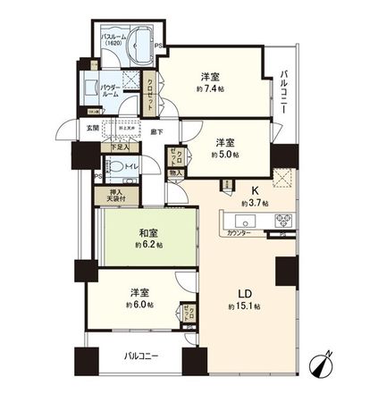 シティタワー仙台五橋 間取図(平面図) シティタワー仙台五橋 間取図(平面図)