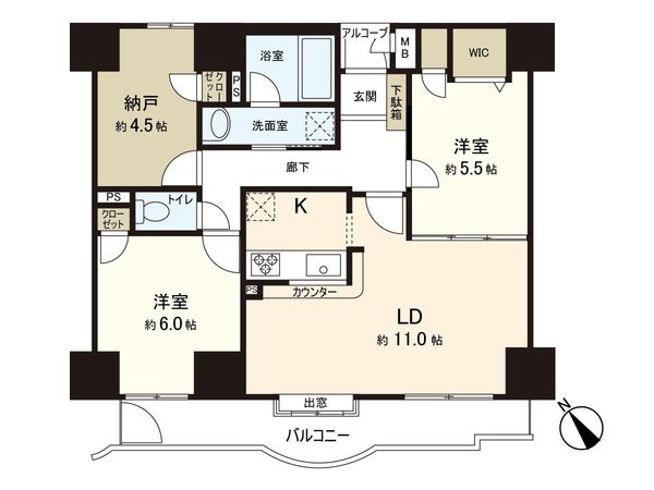 ナイスステージ高砂中央 間取図(平面図) ナイスステージ高砂中央 間取図(平面図)