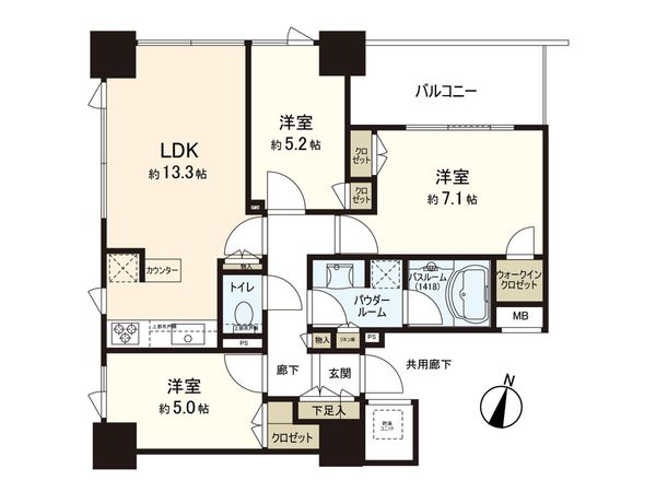 シティタワー勾当台公園 間取図(平面図) シティタワー勾当台公園 間取図(平面図)