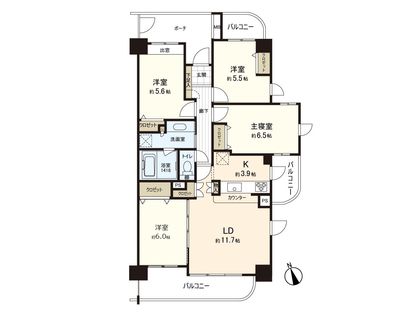 L・フォレスト東仙台 間取図(平面図)