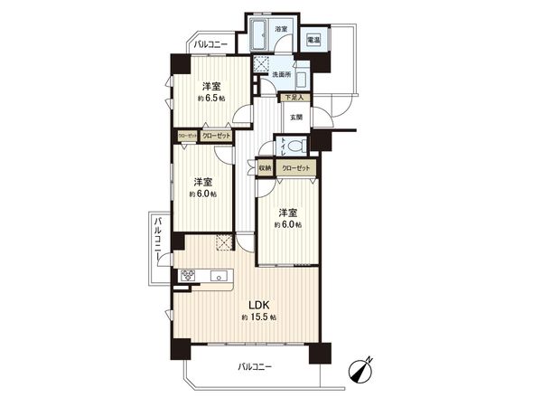 シティハウス長町一丁目ステーションコート 間取図(平面図) シティハウス長町一丁目ステーションコート 間取図(平面図)