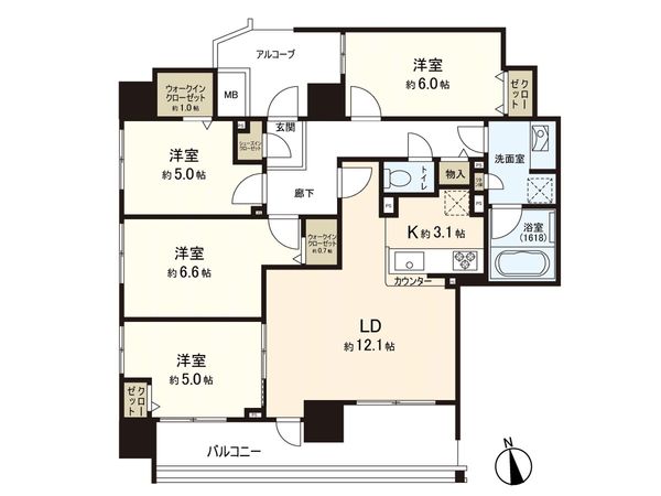 デュオヒルズ仙台広瀬川 間取図(平面図) デュオヒルズ仙台広瀬川 間取図(平面図)
