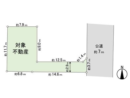 西中田6丁目土地 区画図