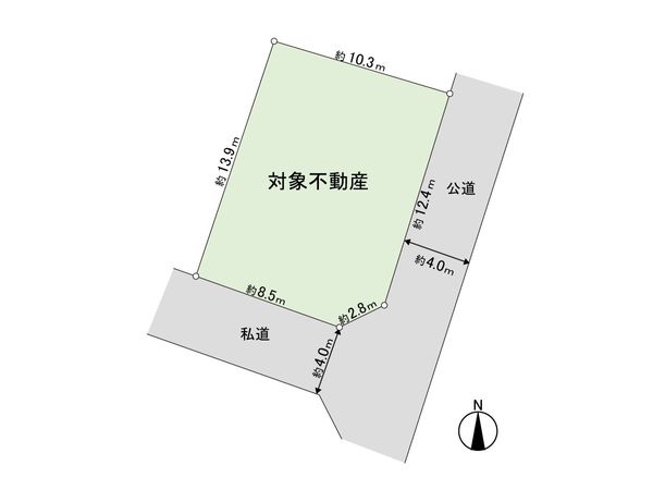 旭ケ丘二丁目 土地 区画図