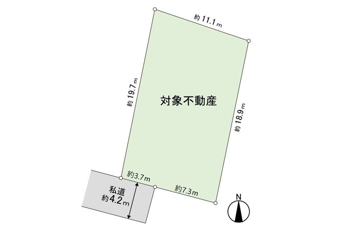 四郎丸字落合 土地 区画図