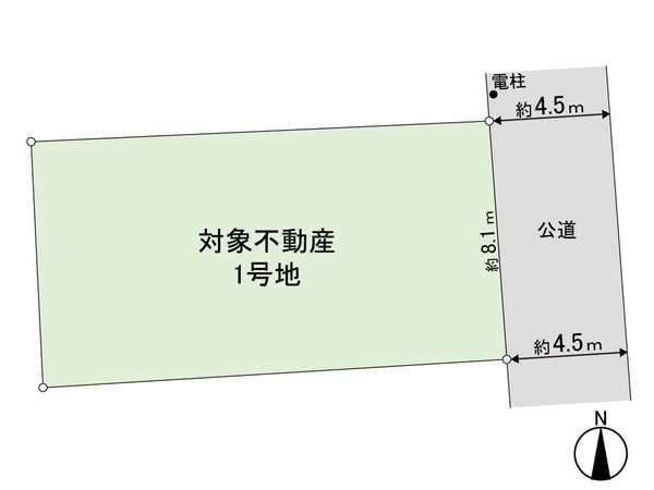 名取が丘3丁目 1号地 区画図 区画図