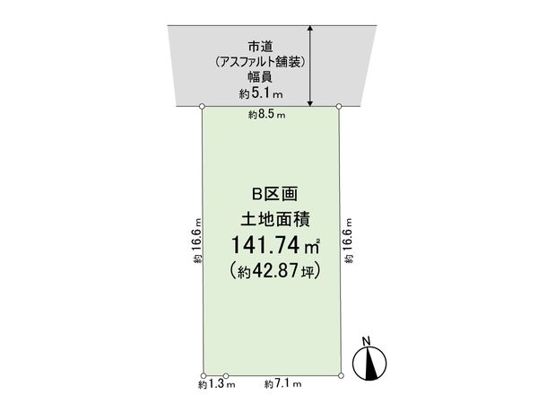 松が丘 B区画 区画図