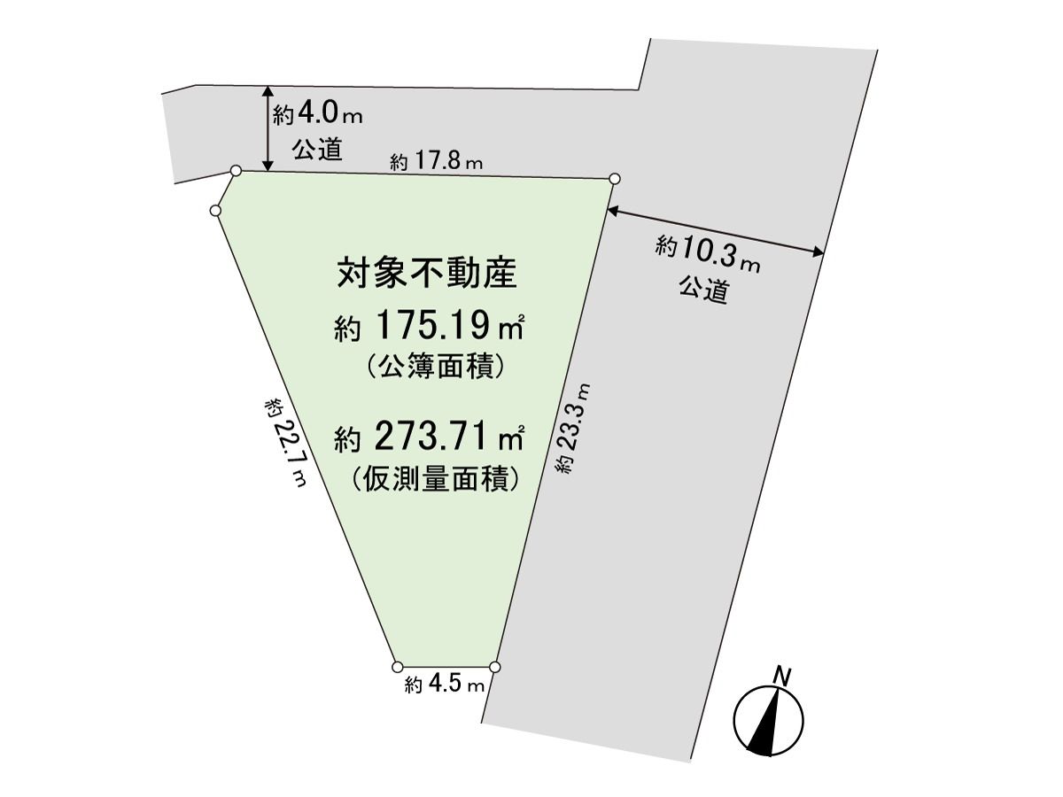 西多賀3丁目 土地 区画図 区画図