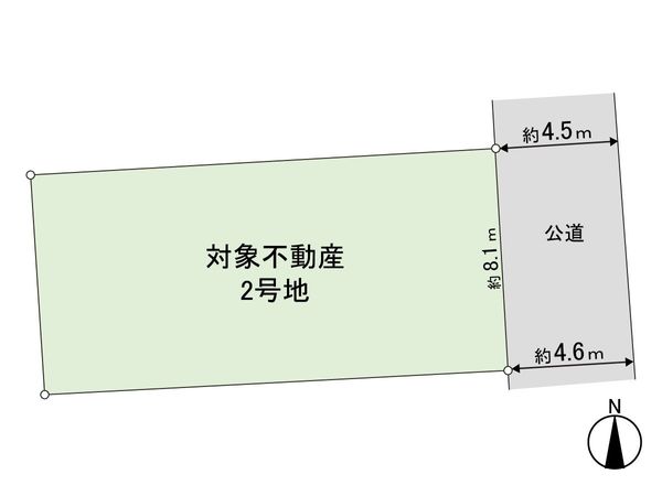 名取が丘3丁目 2号地 区画図