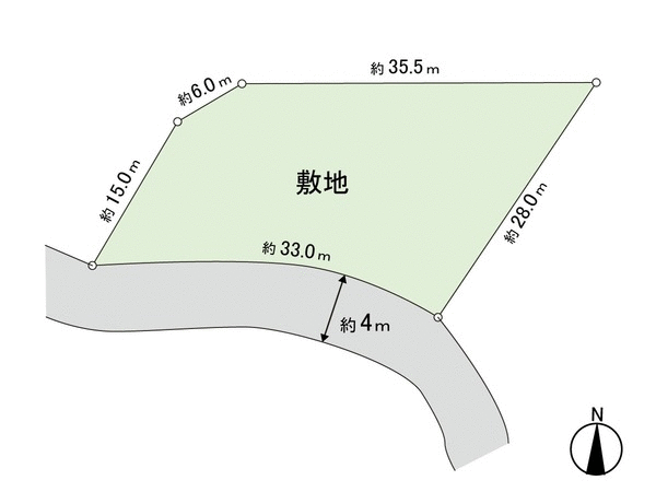 新川字土手下 売地 地形図