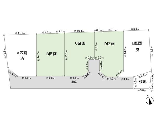 茂庭字大沢 土地 区画図 茂庭字大沢 土地 区画図