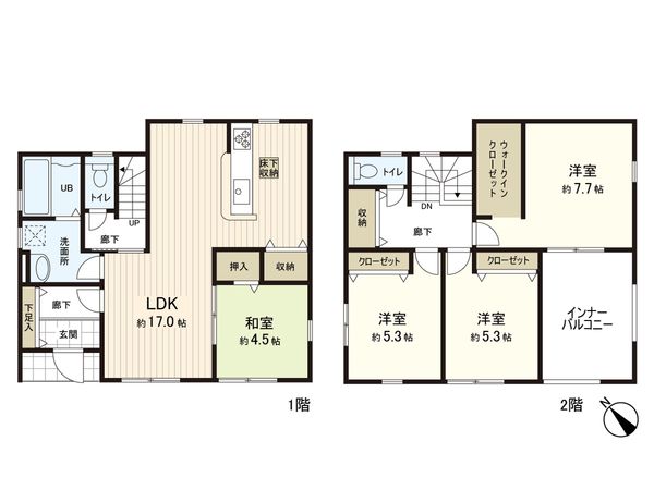 加茂五丁目 新築一戸建 6号棟 間取図(平面図)
