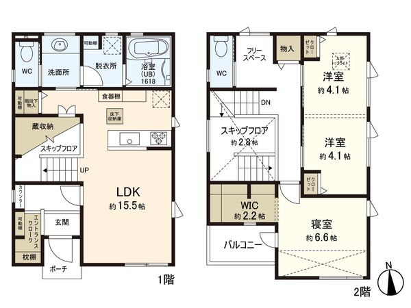 増田 新築戸建 間取図(平面図) 増田 新築戸建 間取図(平面図)