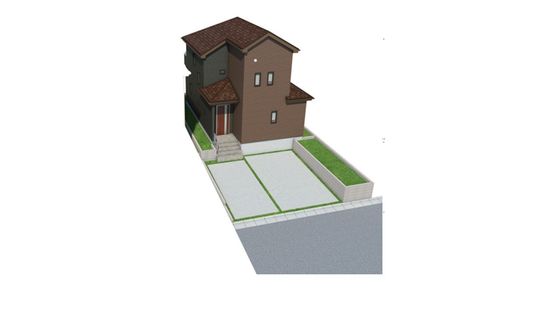 松が丘 新築戸建A号棟 外観パース図