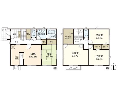 錦ケ丘6丁目 戸建 間取図(平面図)