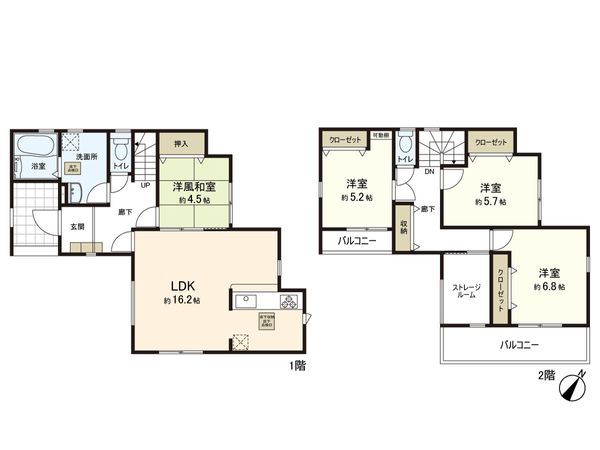 多賀城市八幡3丁目 新築一戸建 間取図(平面図)