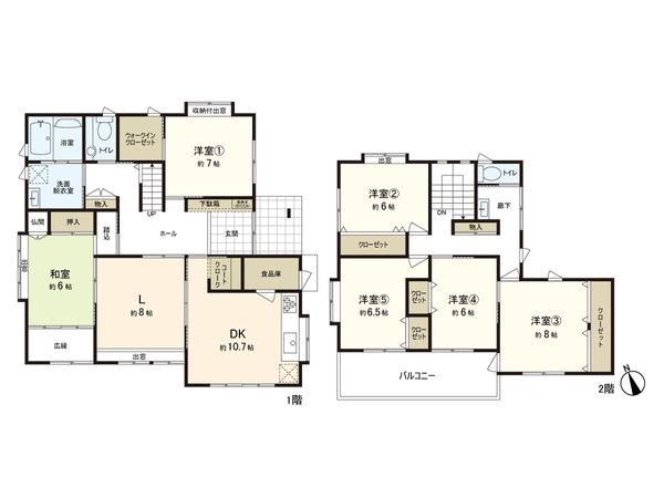 石巻市わかば2丁目 中古戸建 間取図(平面図)