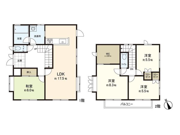 南吉成5丁目 戸建 間取図(平面図)