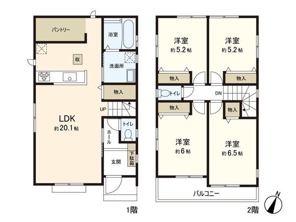 南中山3丁目 新築戸建 間取図(平面図)