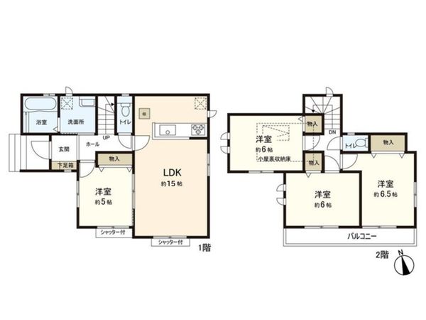 富谷市鷹乃杜2丁目 新築戸建 間取図(平面図) 富谷市鷹乃杜2丁目 新築戸建 間取図(平面図)