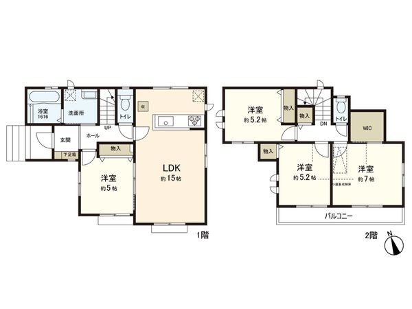 富谷市鷹乃杜2丁目 新築戸建 間取図(平面図)