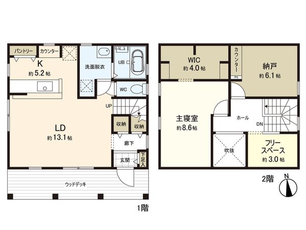 錦ケ丘5丁目 戸建 間取図(平面図) 錦ケ丘5丁目 戸建 間取図(平面図)