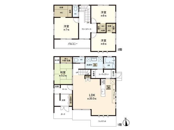 愛子東5丁目 戸建 間取図(平面図) 愛子東5丁目 戸建 間取図(平面図)
