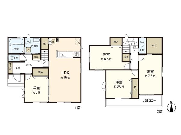 大野田2丁目 新築戸建 間取図(平面図) 大野田2丁目 新築戸建 間取図(平面図)