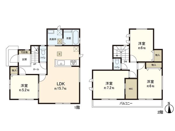 大野田2丁目 新築戸建 間取図(平面図) 大野田2丁目 新築戸建 間取図(平面図)