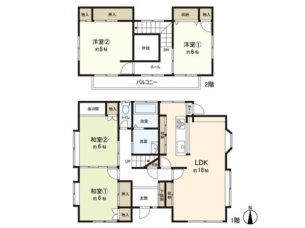 多賀城市笠神2丁目 戸建 間取図(平面図)