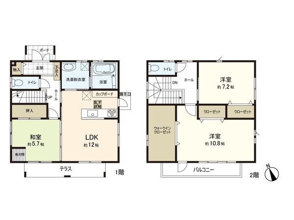 子平町 戸建 間取図(平面図) 子平町 戸建 間取図(平面図)