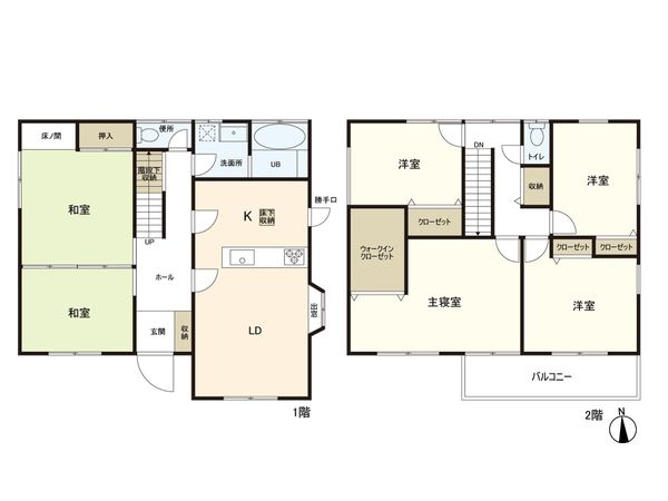 上愛子字街道 戸建 間取図(平面図) 上愛子字街道 戸建 間取図(平面図)