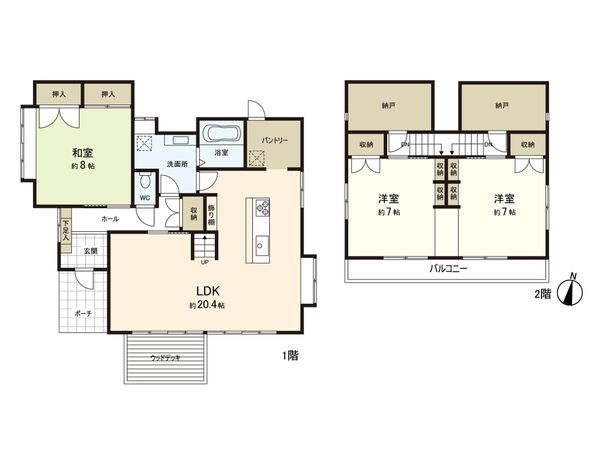 加茂2丁目 中古戸建 間取図(平面図)