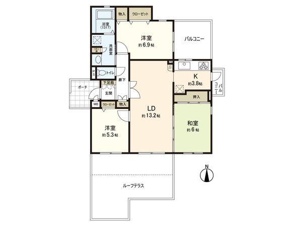 ガーデンシティコート A街区 間取図(平面図) ガーデンシティコート A街区 間取図(平面図)
