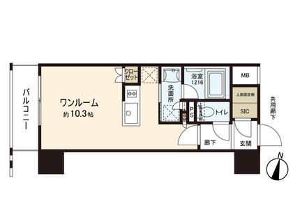 ネベル北四番丁priere 間取図(平面図)