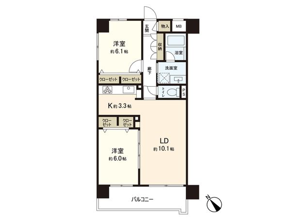 エクレール台原 間取図(平面図) エクレール台原 間取図(平面図)
