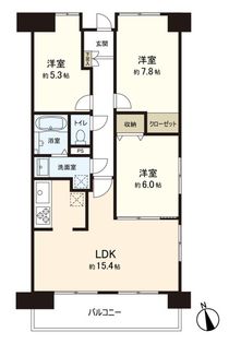 ファミリエール宮城野東館 間取図(平面図)