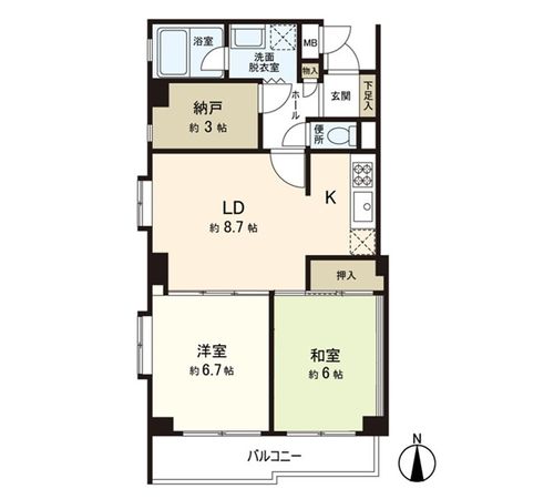 大町パークマンション 間取図(平面図) 大町パークマンション 間取図(平面図)