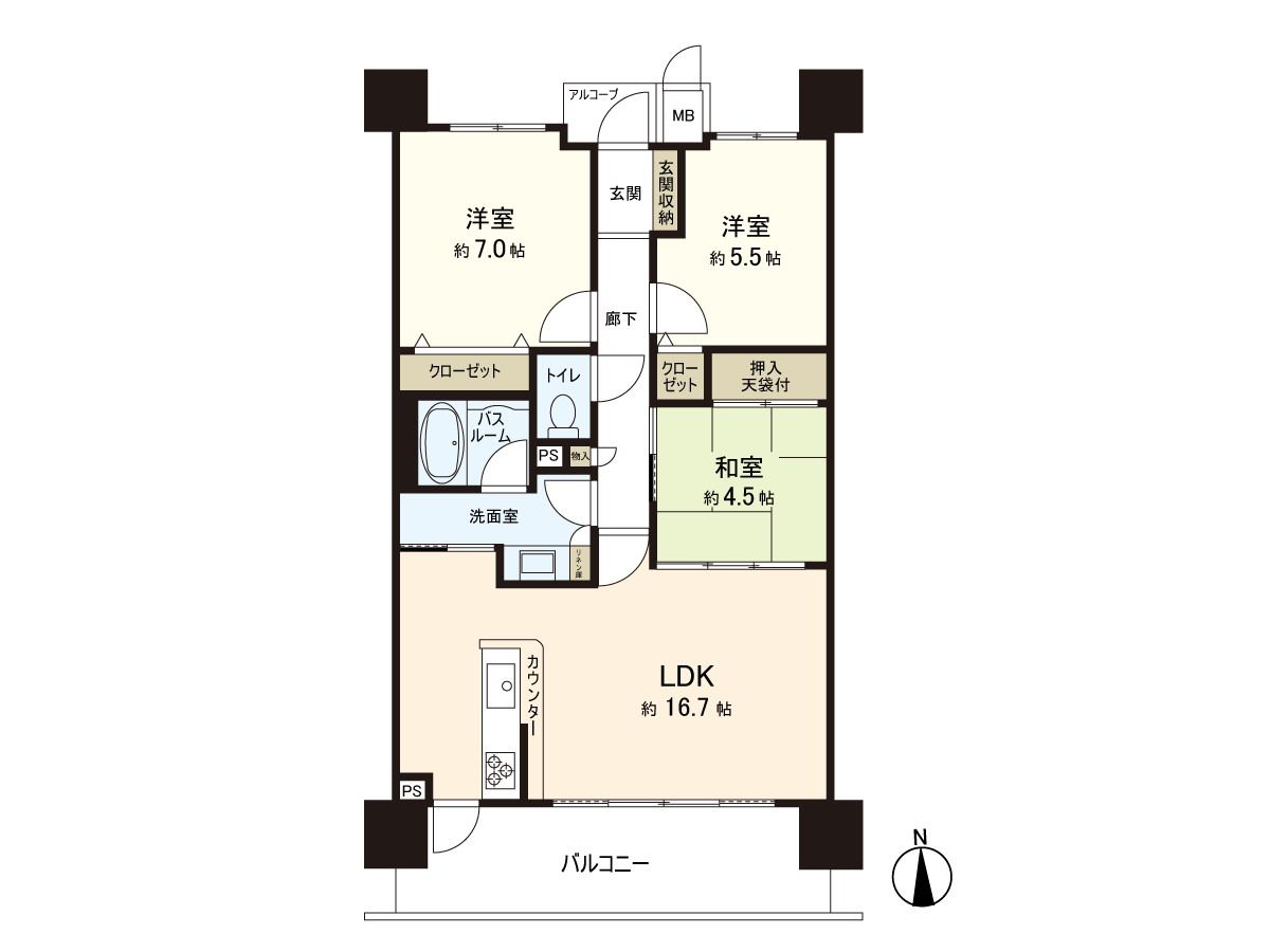 ライオンズ杜せきのした けやき通り 間取図(平面図) 間取図(平面図)