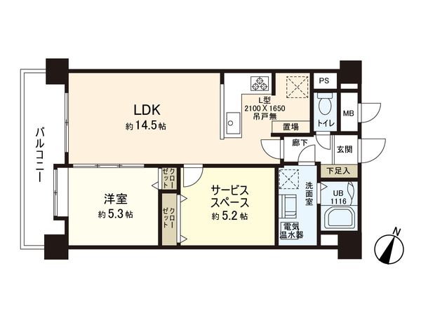 ライオンズマンション木町通 間取図(平面図)