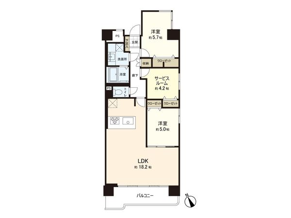 ダイトシティ愛宕橋 間取図(平面図)